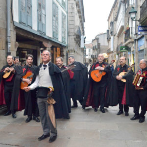 Troyanos de Compostela en las calles de Santiago de Compostela