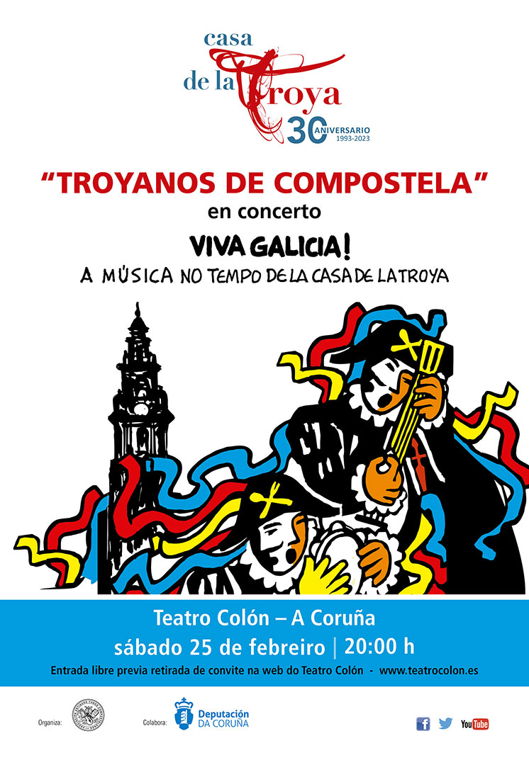 Cartel do concerto no Teatro Colón
